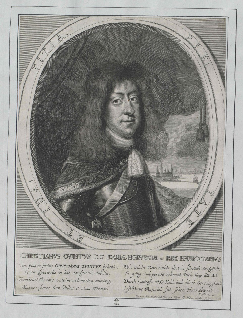 Roi du Danemark Christian V. - Artist Unknown