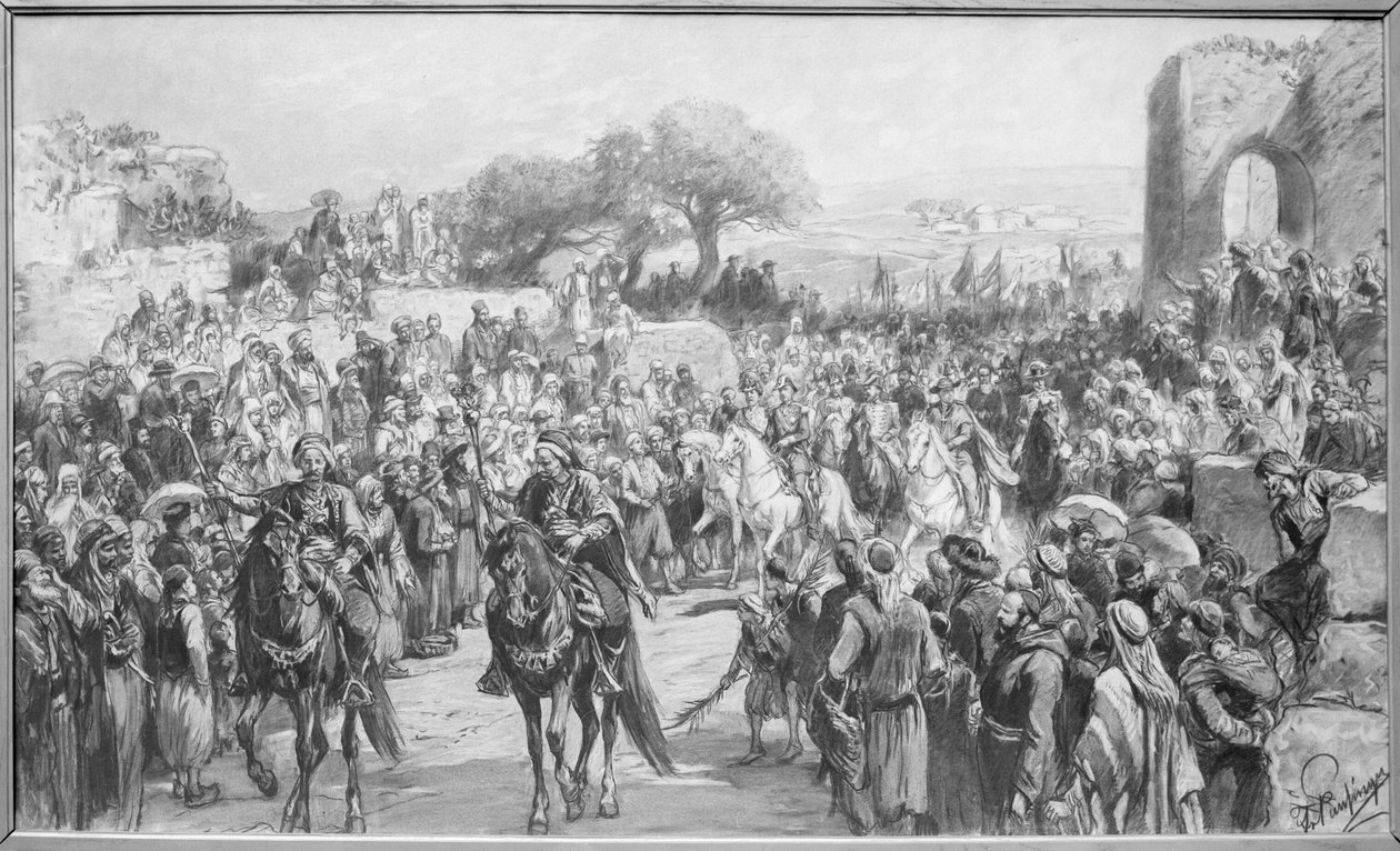 Occupation du prince héritier Rodolphe à Jérusalem - Artist Unknown