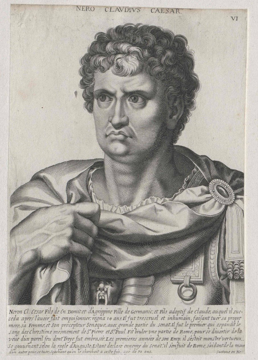 Empereur romain Néron (impression) - Artist Unknown