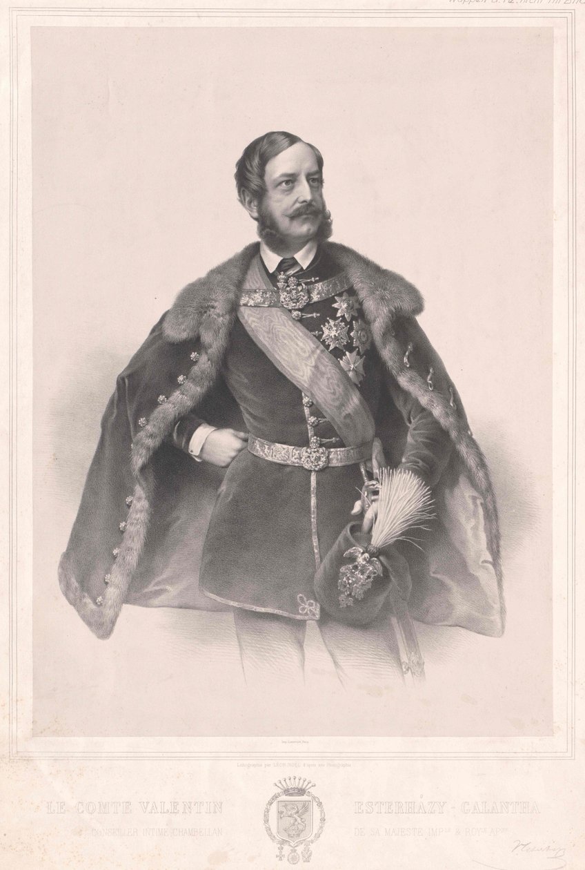 Valentine comte baron de Galantha Esterhazy - Artist Unknown