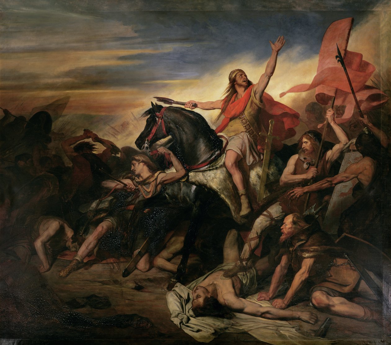 Bataille de Tolbiac en 496 après J.-C., 1837 - Ary Scheffer
