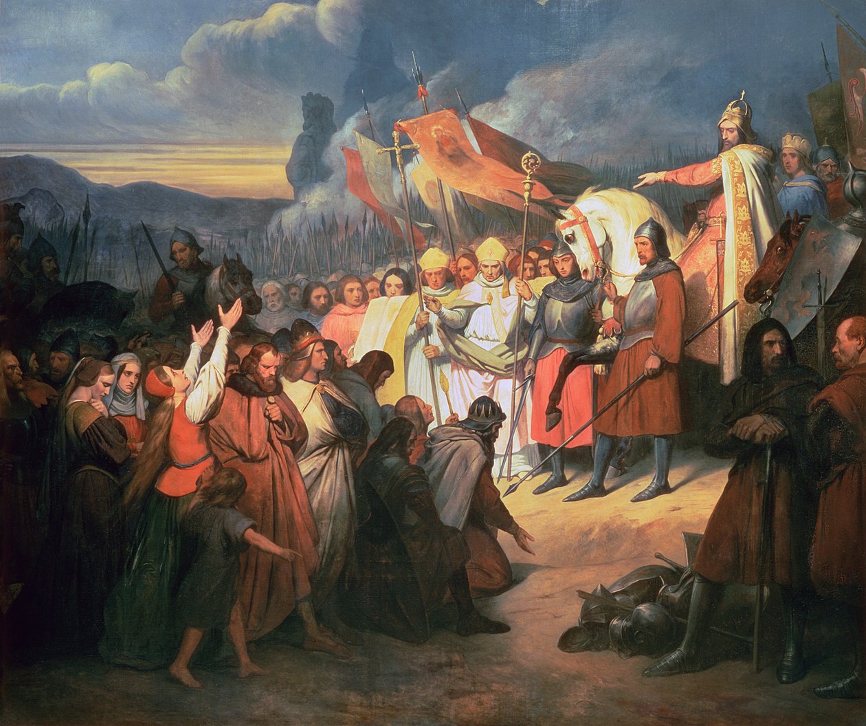 Charlemagne (742-814) recevant la soumission de Witikind à Paderborn 785 - Ary Scheffer