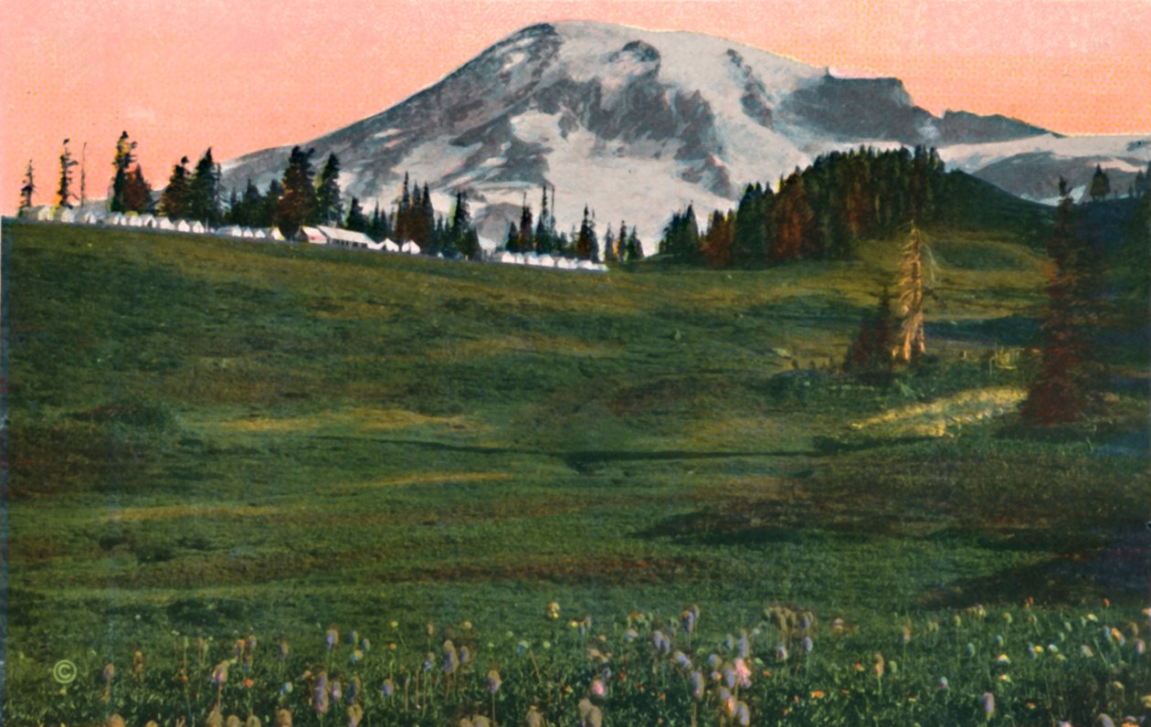Camp des nuages, Mont Rainier, vers 1916 - Asahel Curtis