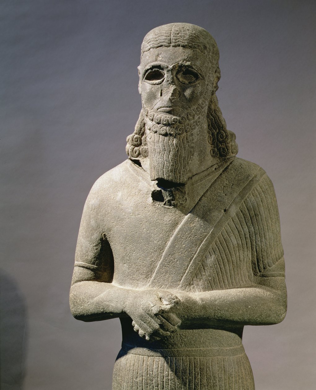 Statue dédiée au dieu Haddad-Yishi (basalte) - Assyrian