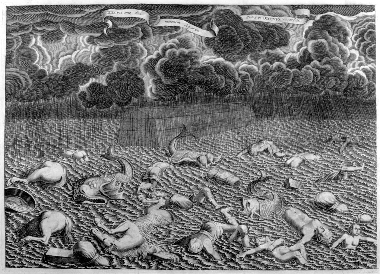 Scène du Déluge, 1675 - Athanasius Kircher