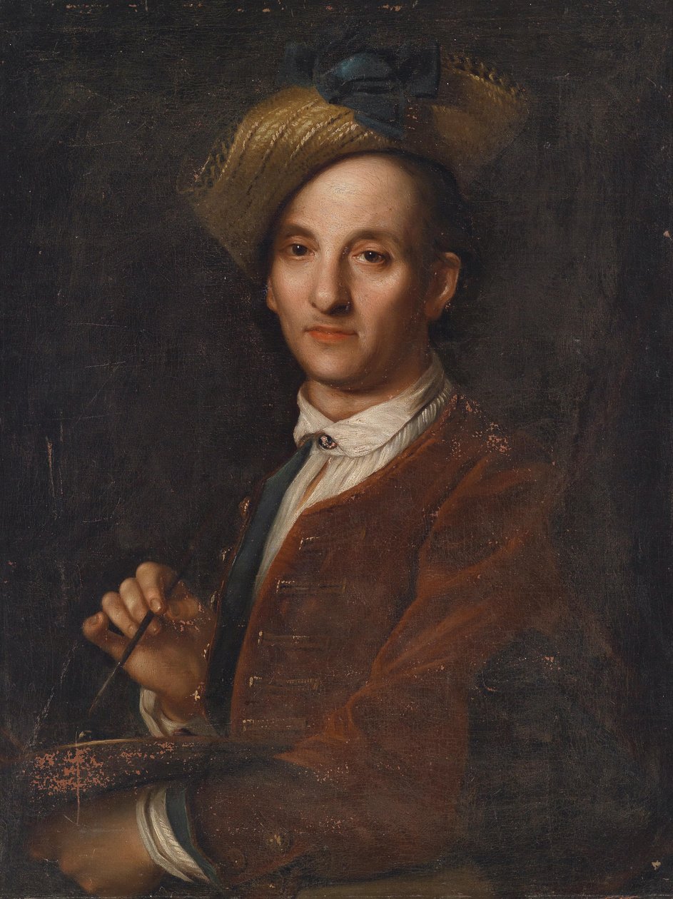 Portrait de David Hoyer (1667-1720), peintre - Attributed to Jan Kupecký