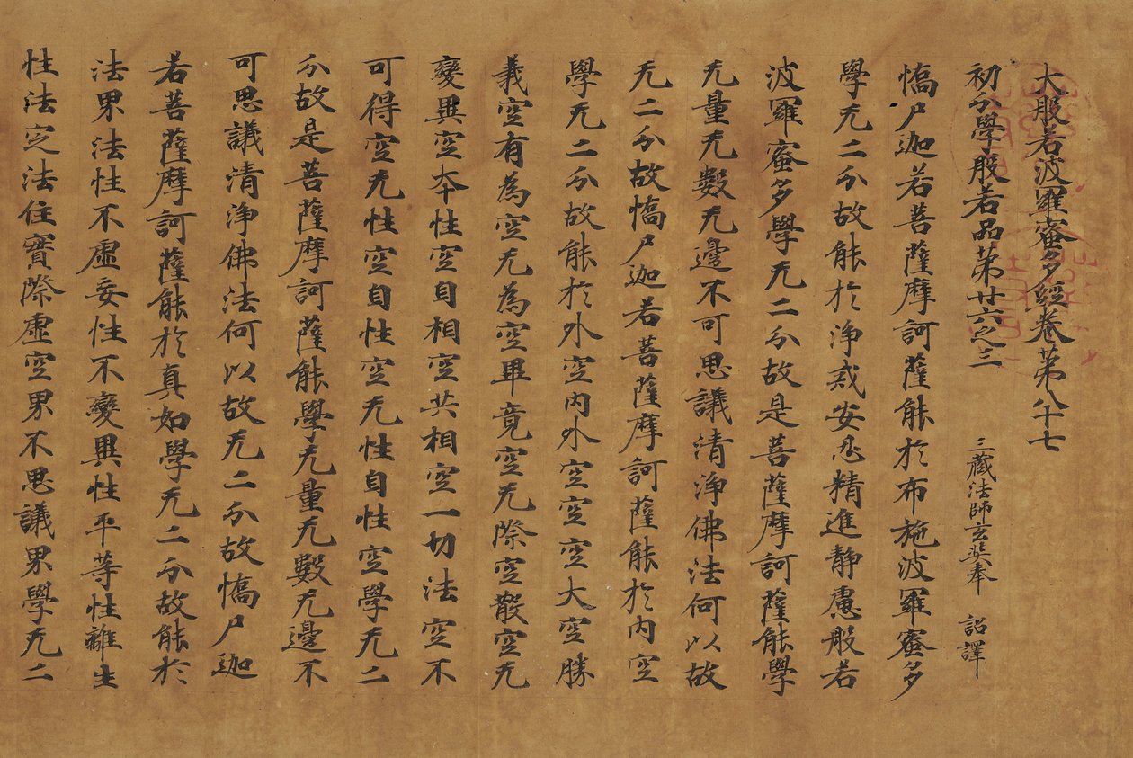 Sutra Daihannya-Gyo (Version Yakushi-ji) - Attributed to Zhang Sengyao