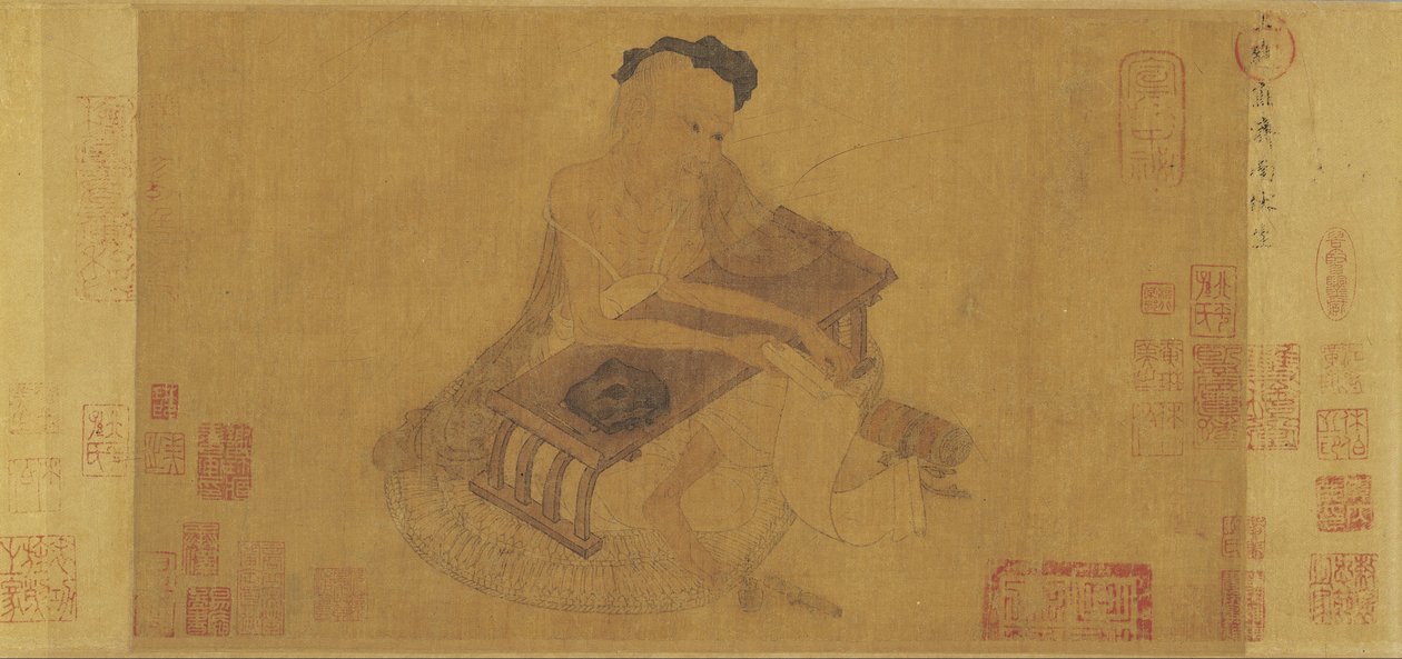 Fu Sheng expliquant le Classique - Attributed to Zhang Sengyao