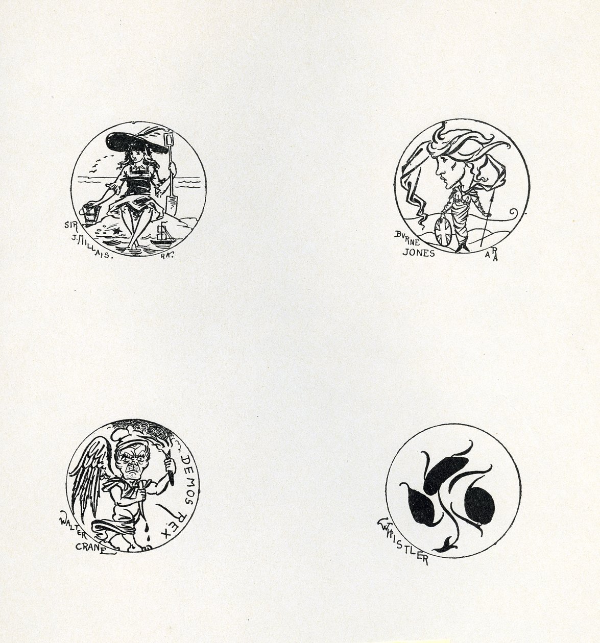 Quatre dessins pour une nouvelle monnaie, 1893 - Aubrey Beardsley