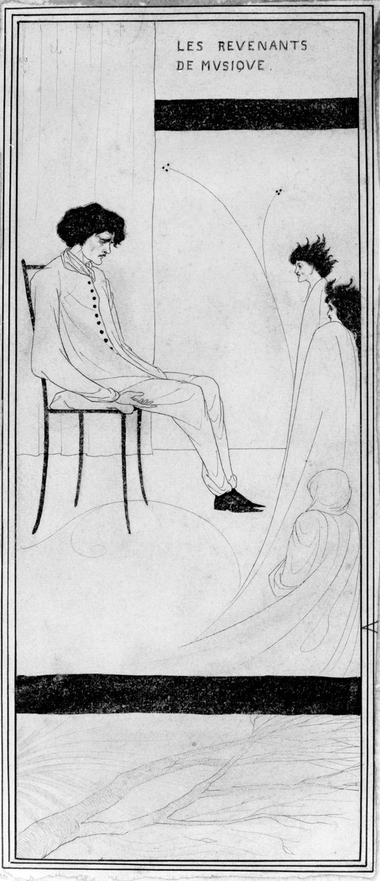 Les Revenants de musique, c.1892 - Aubrey Beardsley