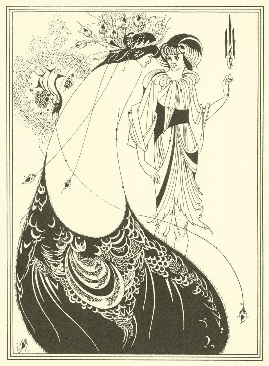 La jupe de paon (lithographie) - Aubrey (after) Beardsley