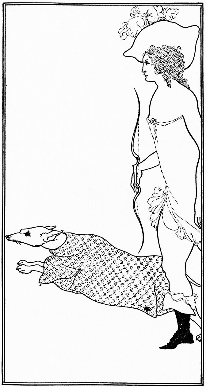 Atalanta à Calydon avec le chien, 1896 - Aubrey Beardsley