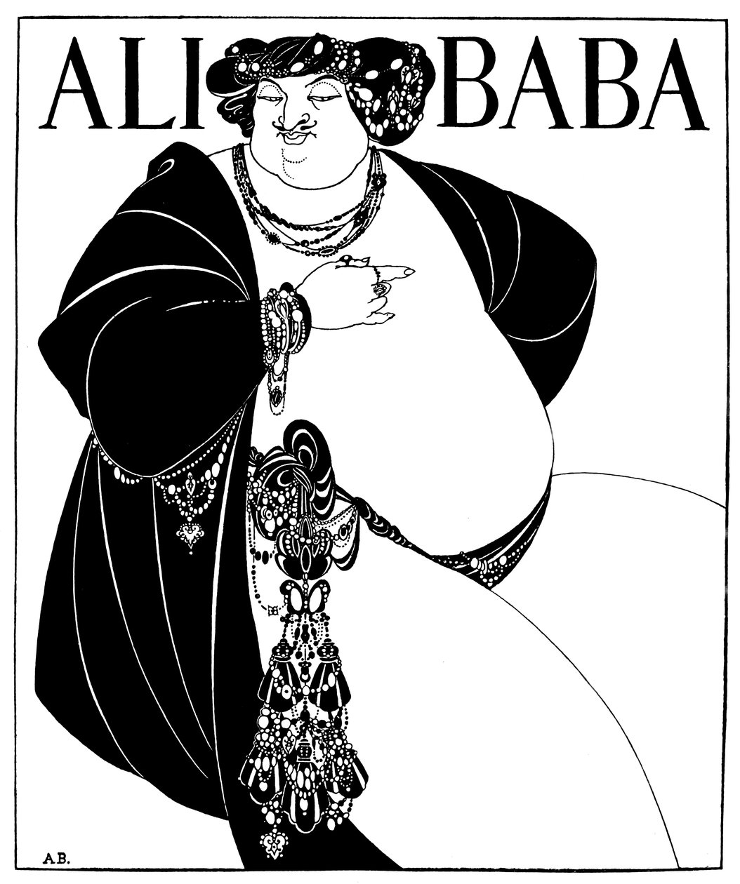 Conception de couverture pour Ali Baba, 1897 - Aubrey Beardsley