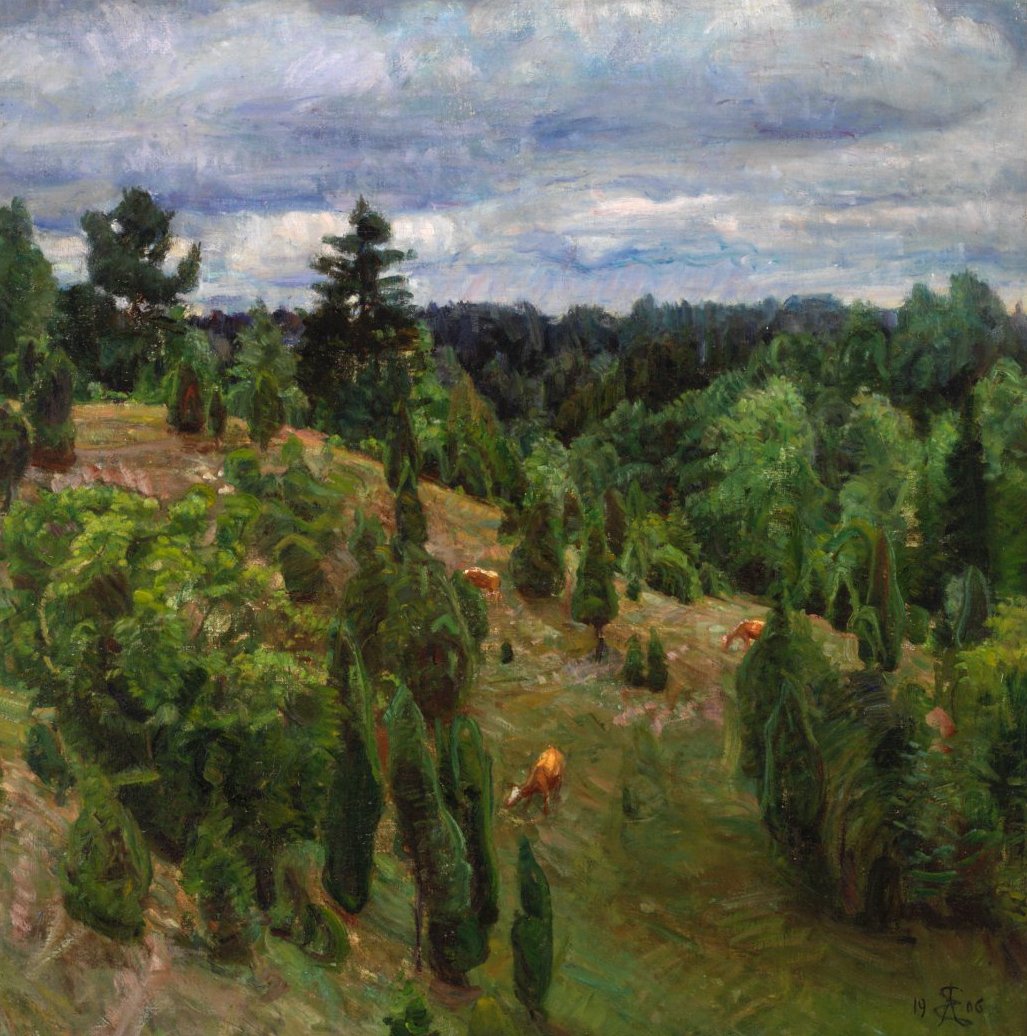 Paysage vert - August Eiebakke