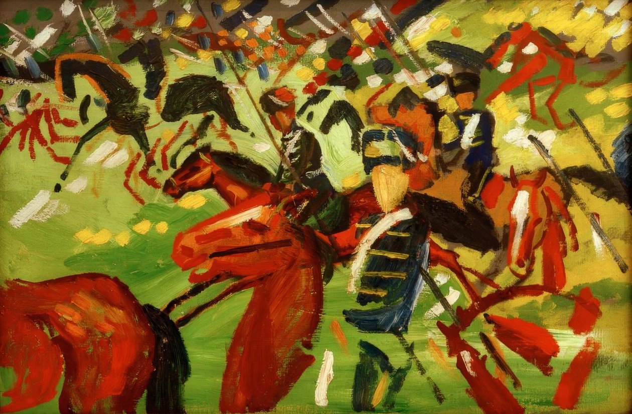 Hussards en sortie - August Macke