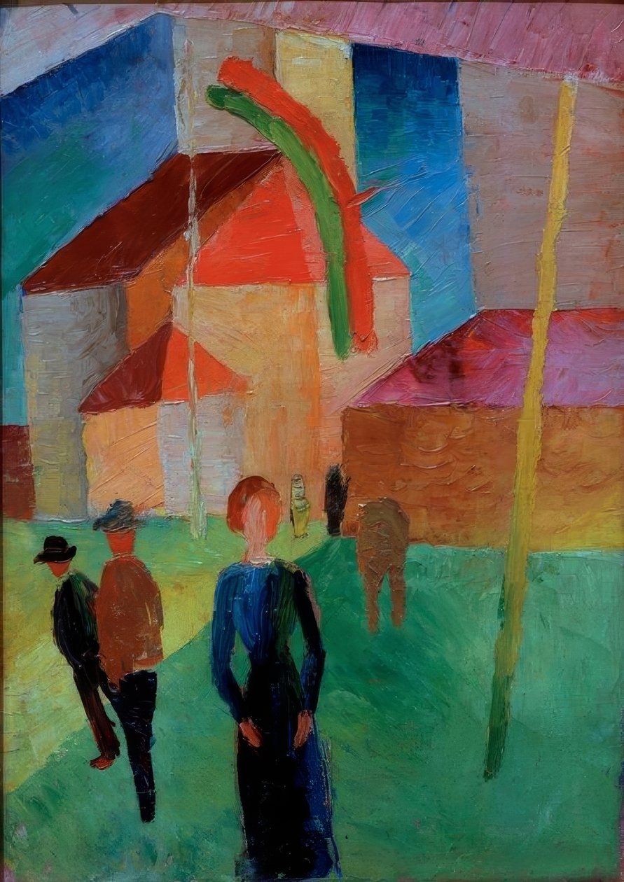 Église pavoisée - August Macke