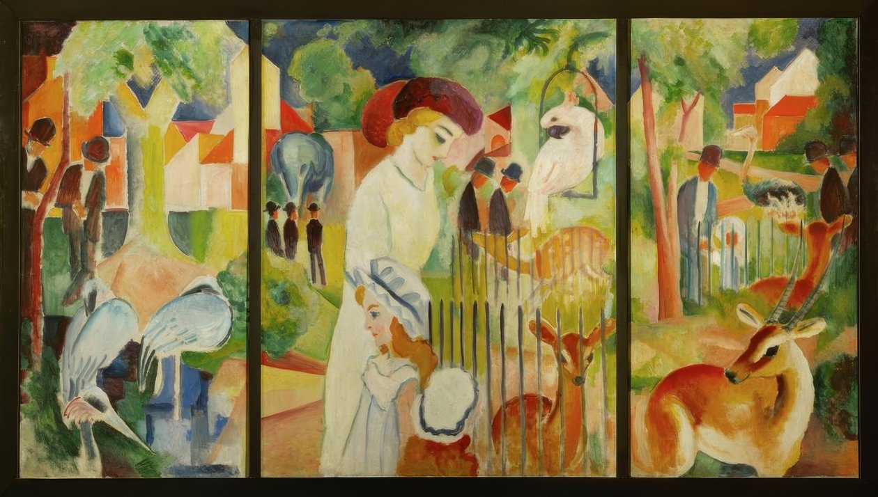 Triptyque : Grand Jardin Zoologique - August Macke