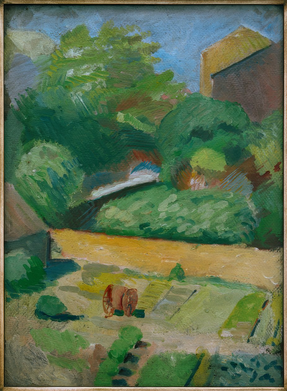 Vue sur le jardin voisin (Bonn) - August Macke