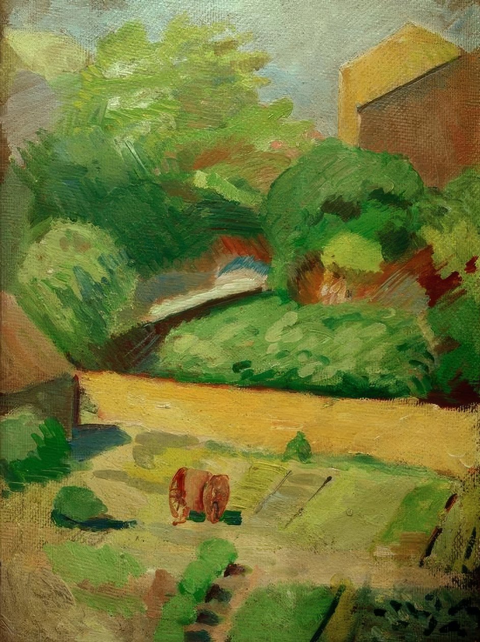 Vue sur le jardin voisin (Bonn) - August Macke