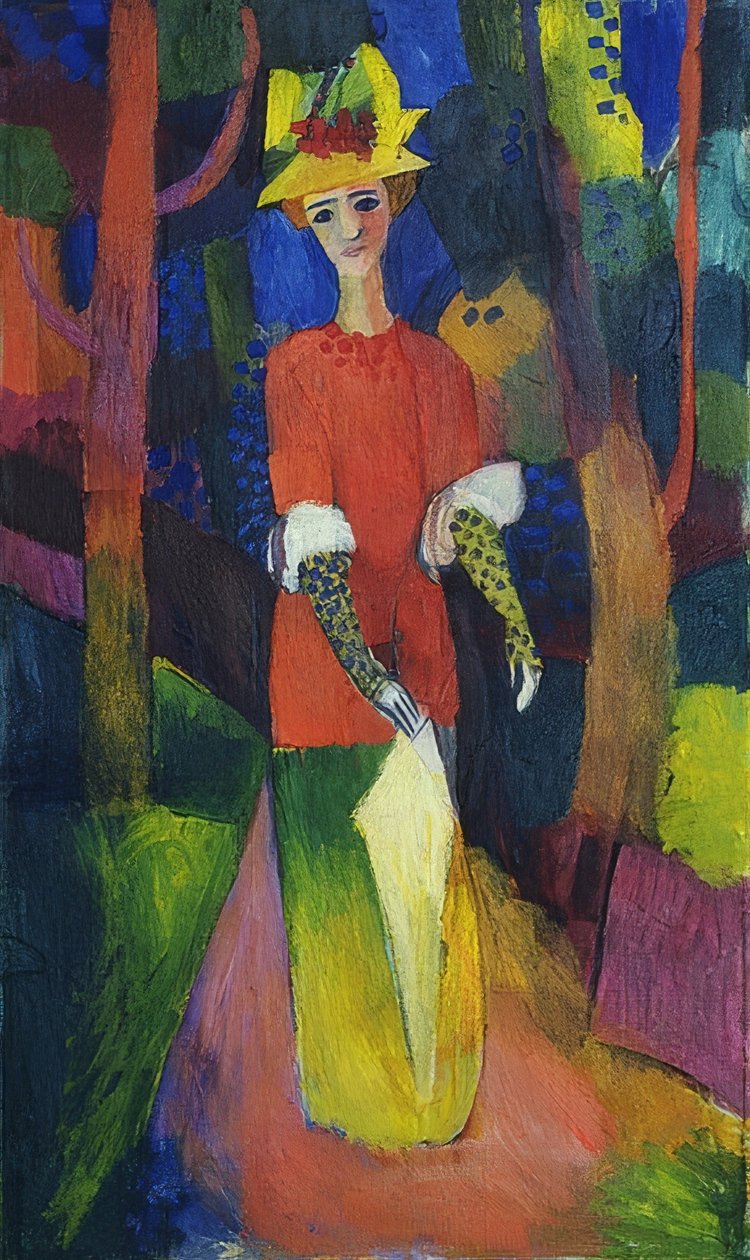 Dame dans le parc - August Macke