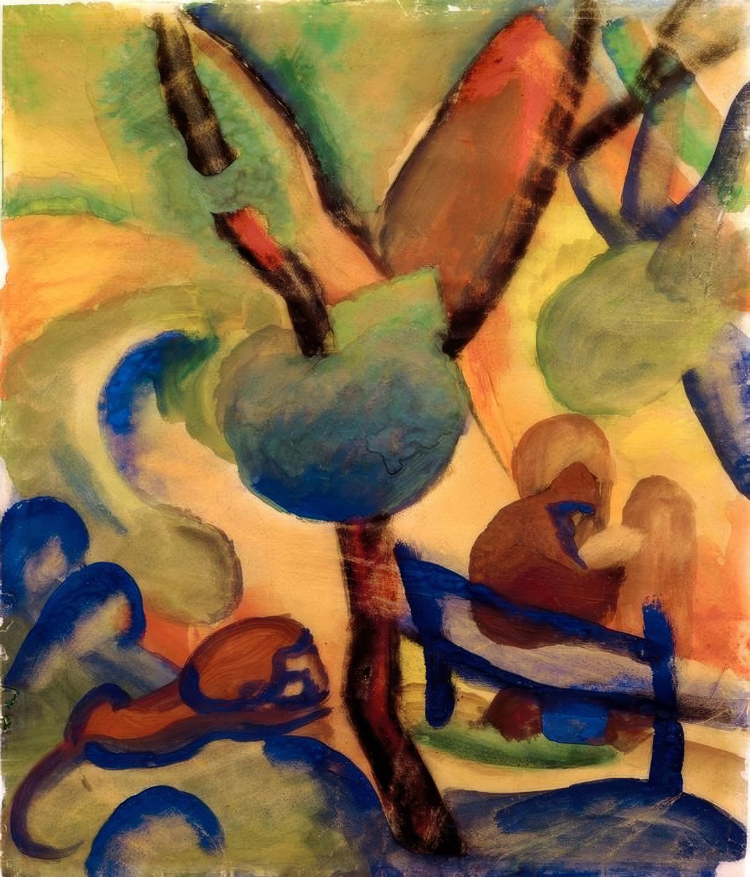 Ermite avec lion (Jérôme) - August Macke