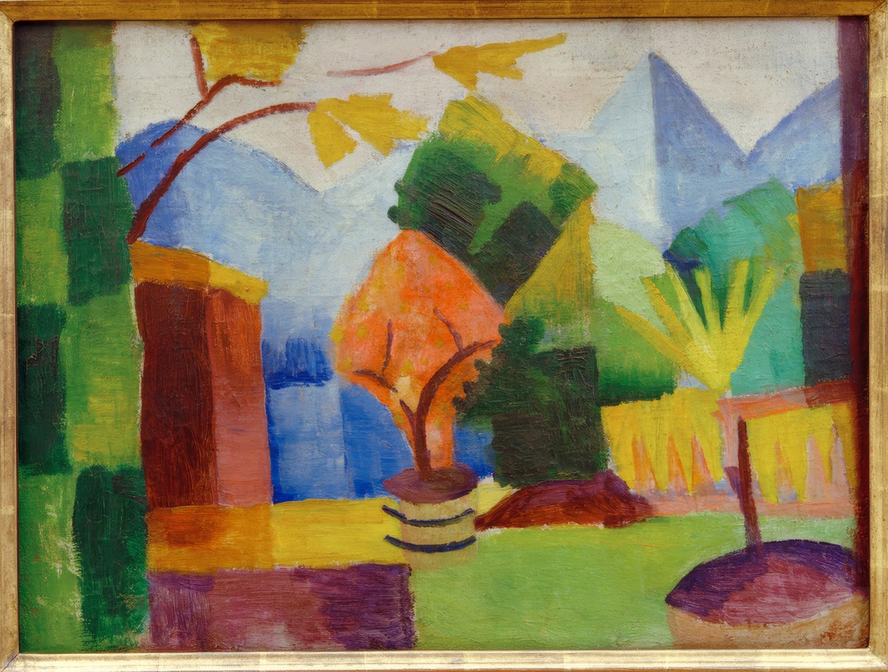 Jardin au lac de Thoune - August Macke