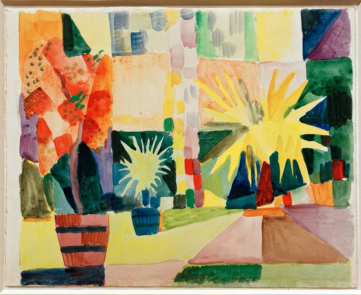 Jardin au lac de Thoune - August Macke