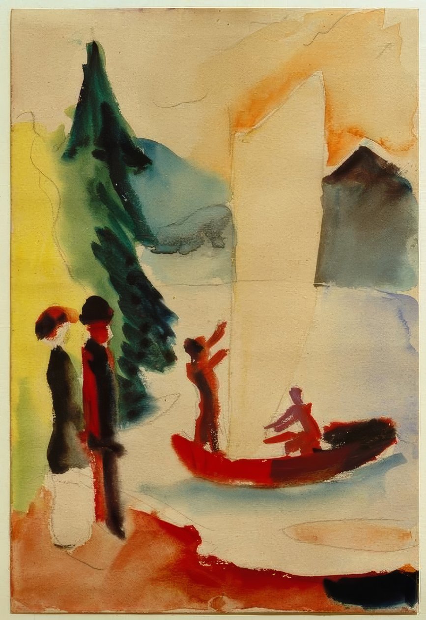 Voile jaune - August Macke