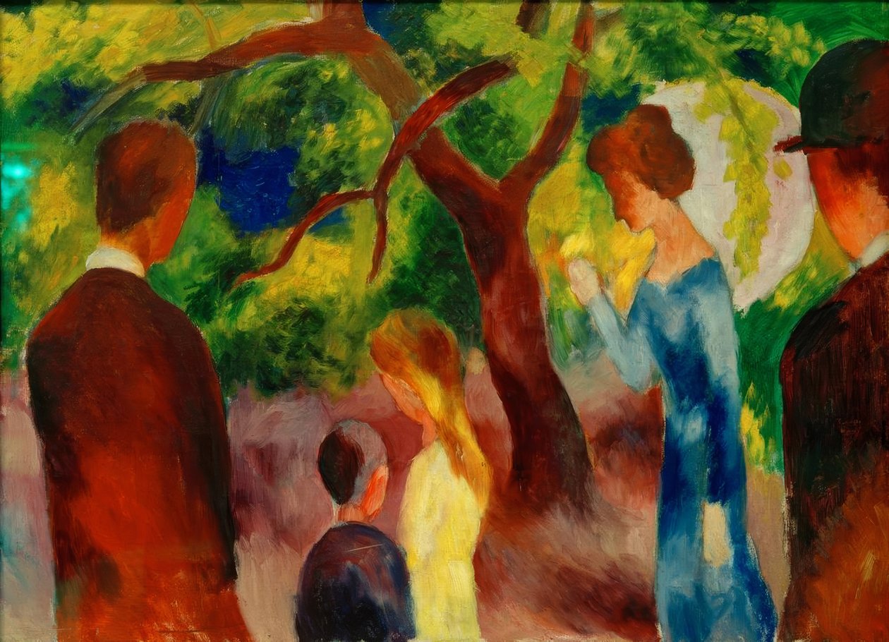 Grande promenade : gens dans le jardin - August Macke