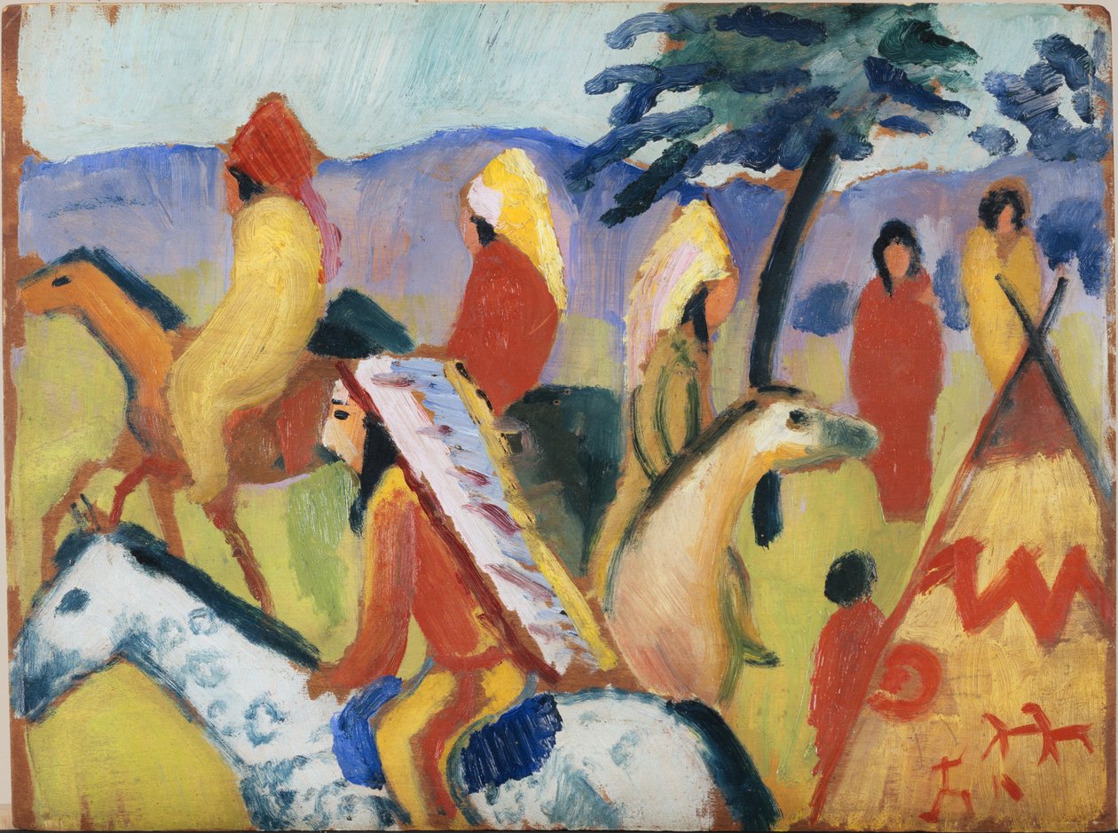 Indiens à cheval - August Macke