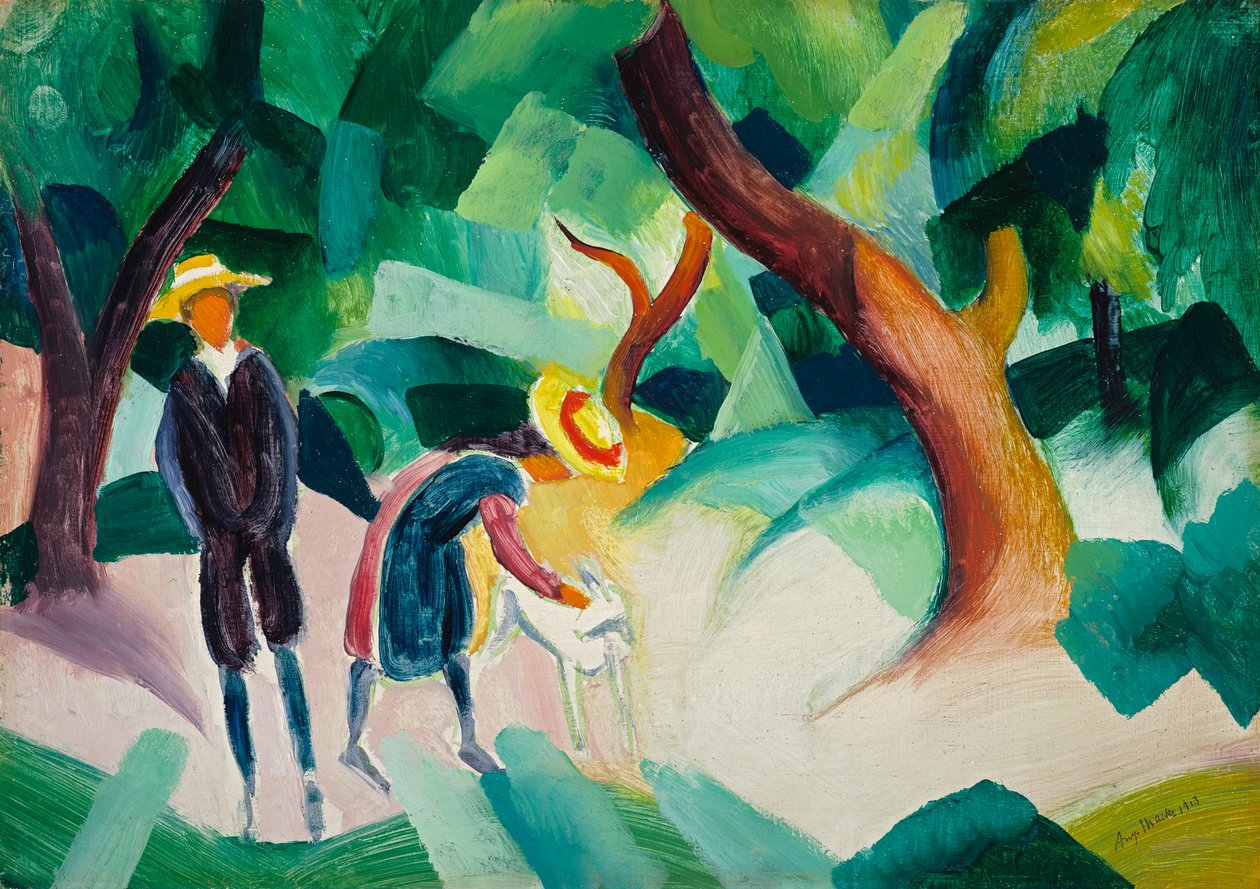 Enfants avec chèvre - August Macke