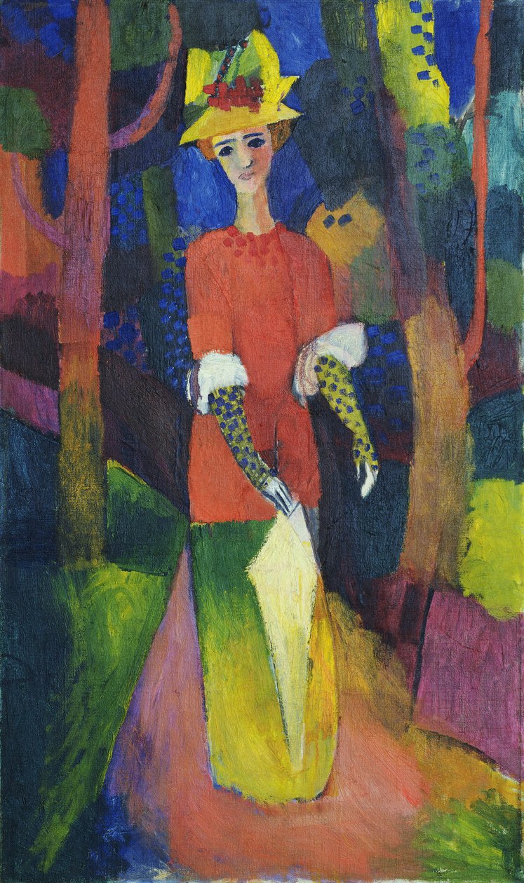 Dame dans un parc - August Macke