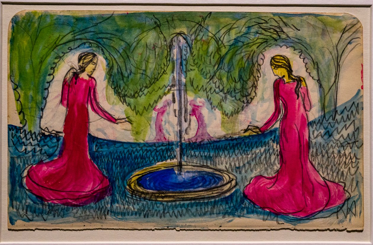 Ronde à la fontaine - August Macke