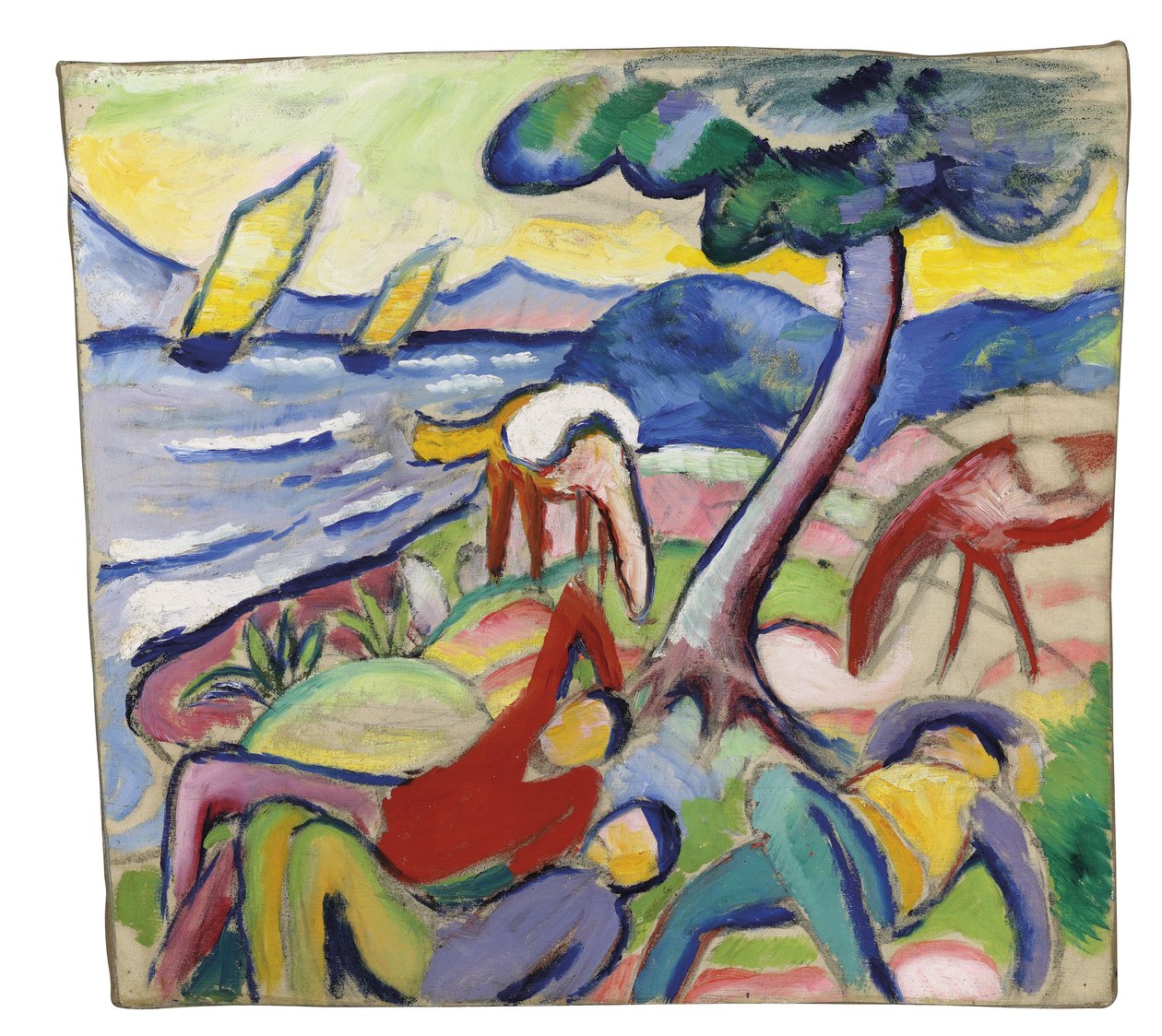 Cavaliers endormis, 1910 - August Macke