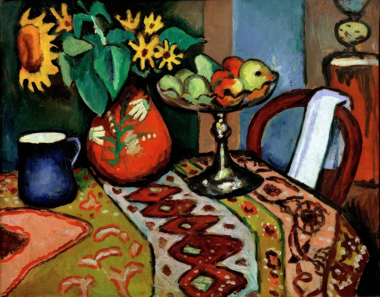 Nature morte avec tournesols I - August Macke