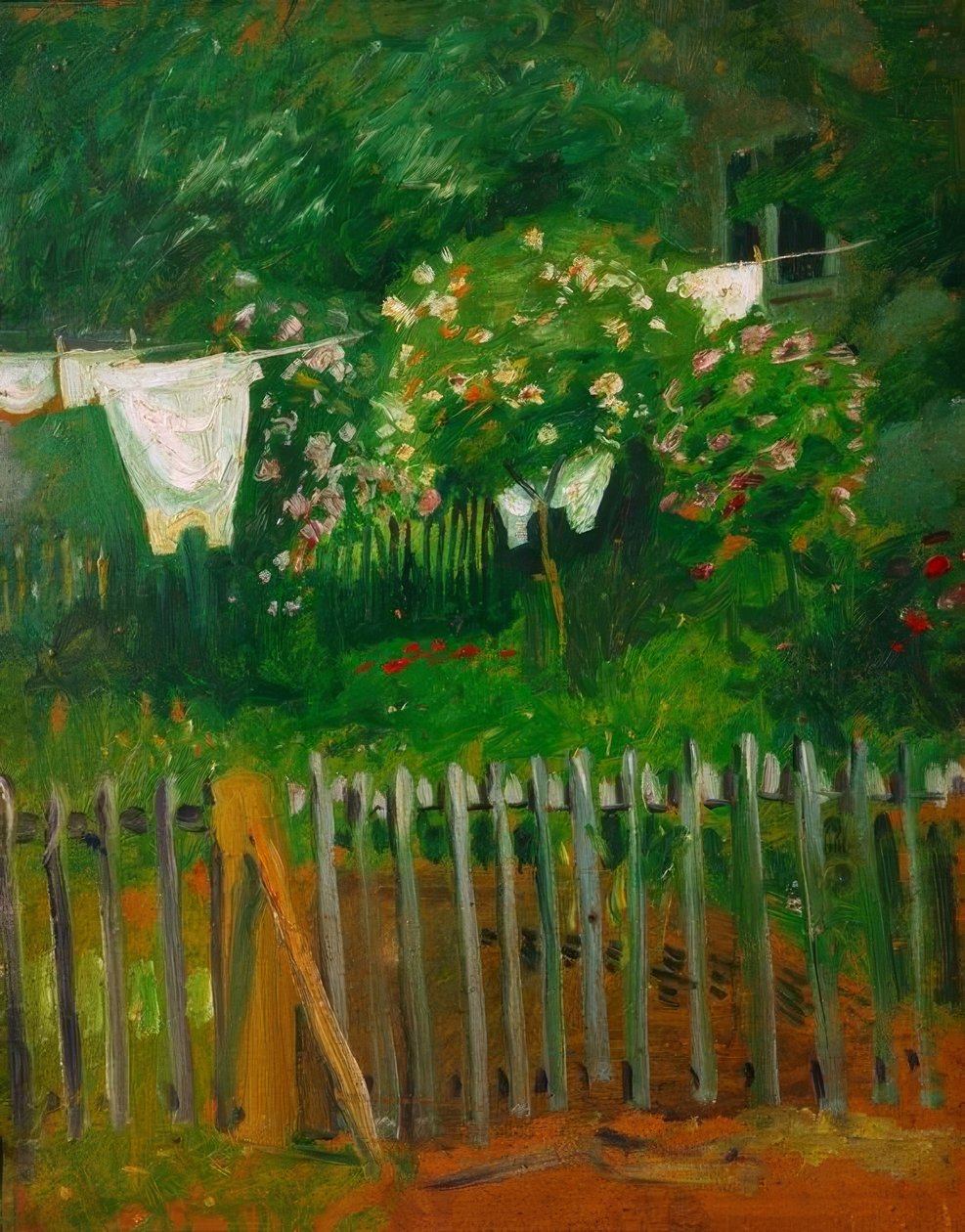 Linge dans le jardin à Kandern - August Macke