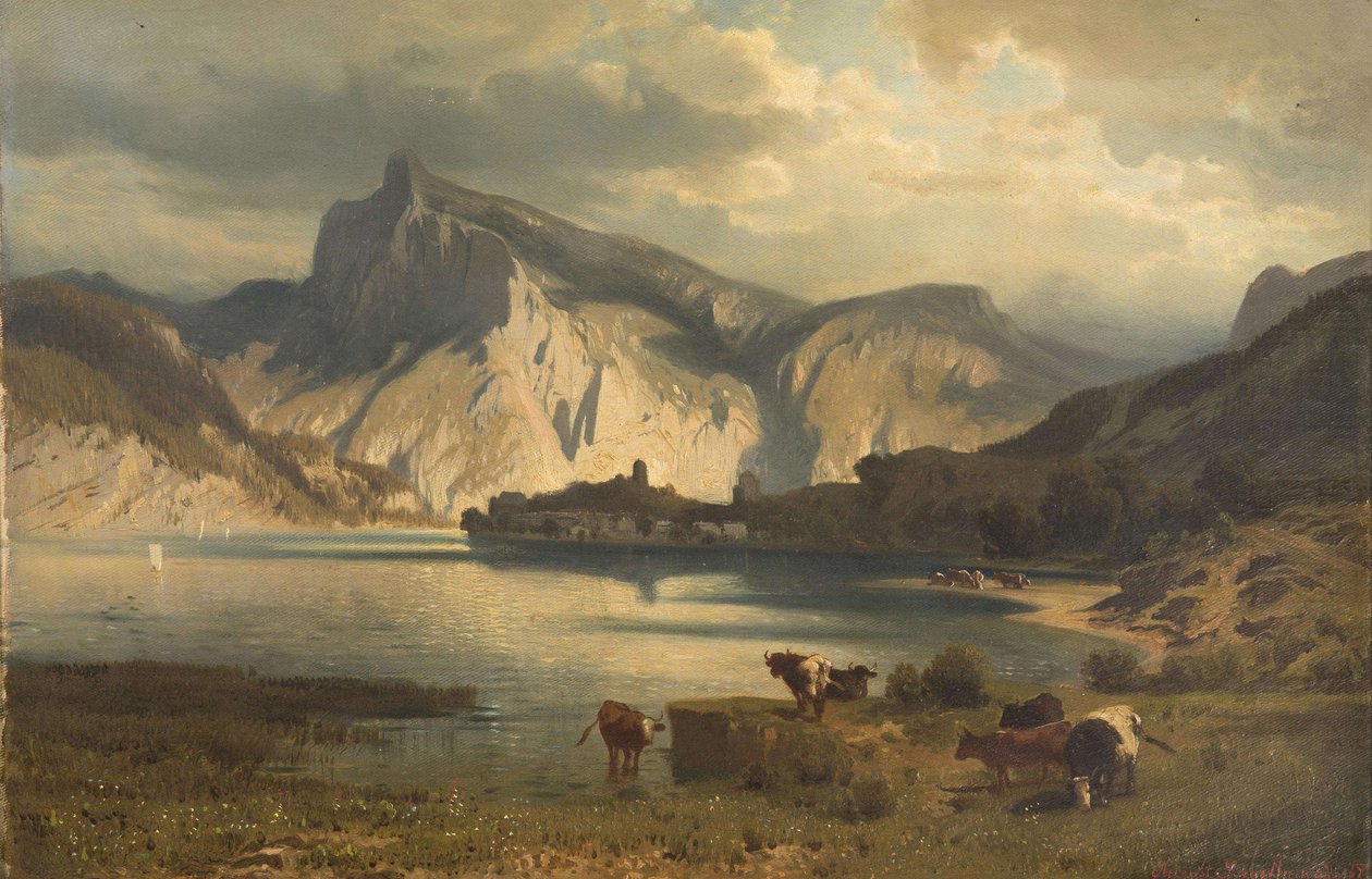 Paysage avec un lac - August Schaeffer von Wienwald