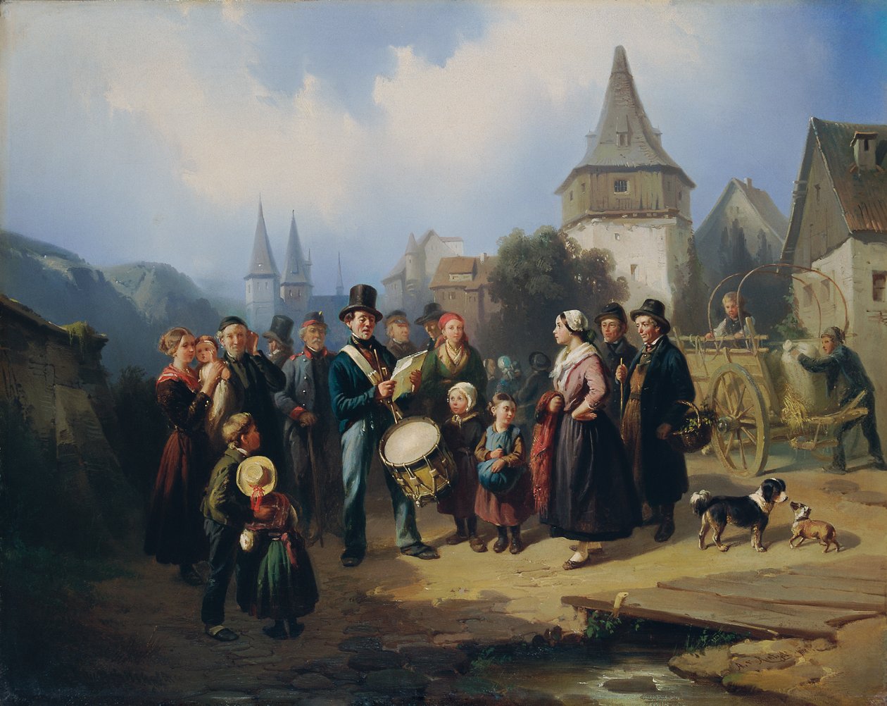 Le batteur du village - August von Rentzell