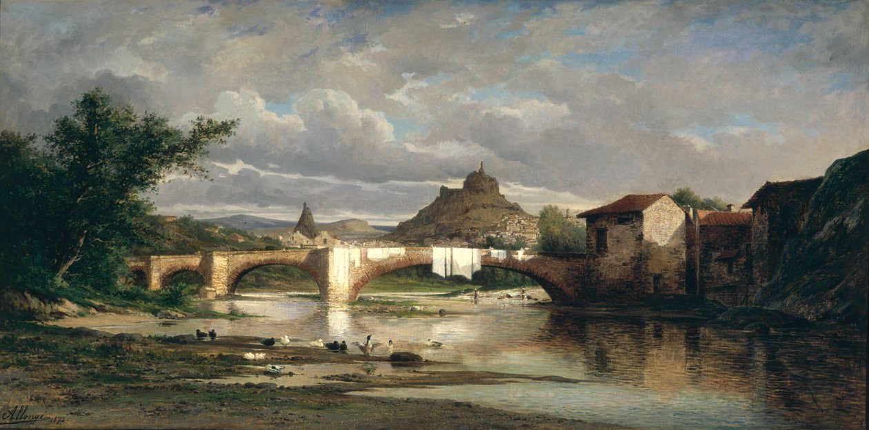 Vue de Puy-en-Velay depuis Espaly, 1872 - Auguste Allonge