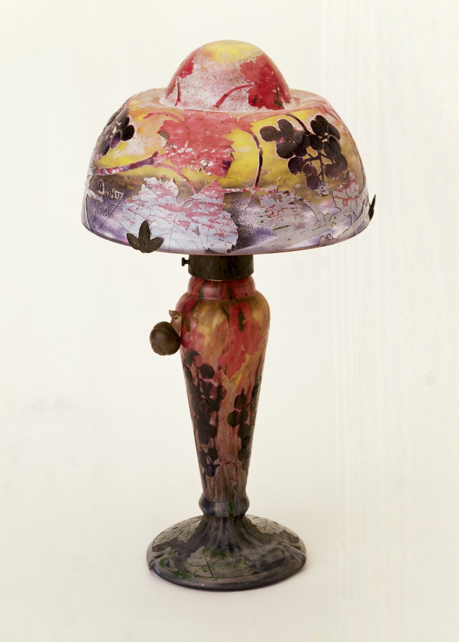 Lampe de Table Sculptée et Gravée - Auguste Daum