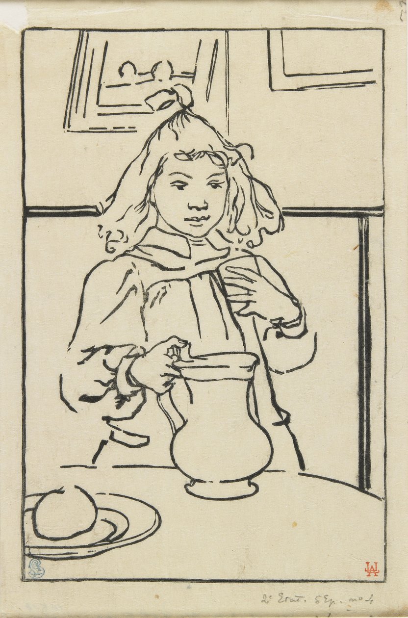 Jeune fille avec une cruche, 1890 - Auguste Louis Lepère