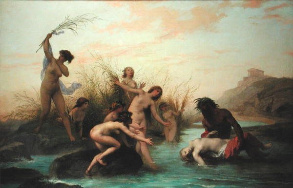 Un dieu de la rivière sauvant une naïade - Auguste Barthelemy Glaize