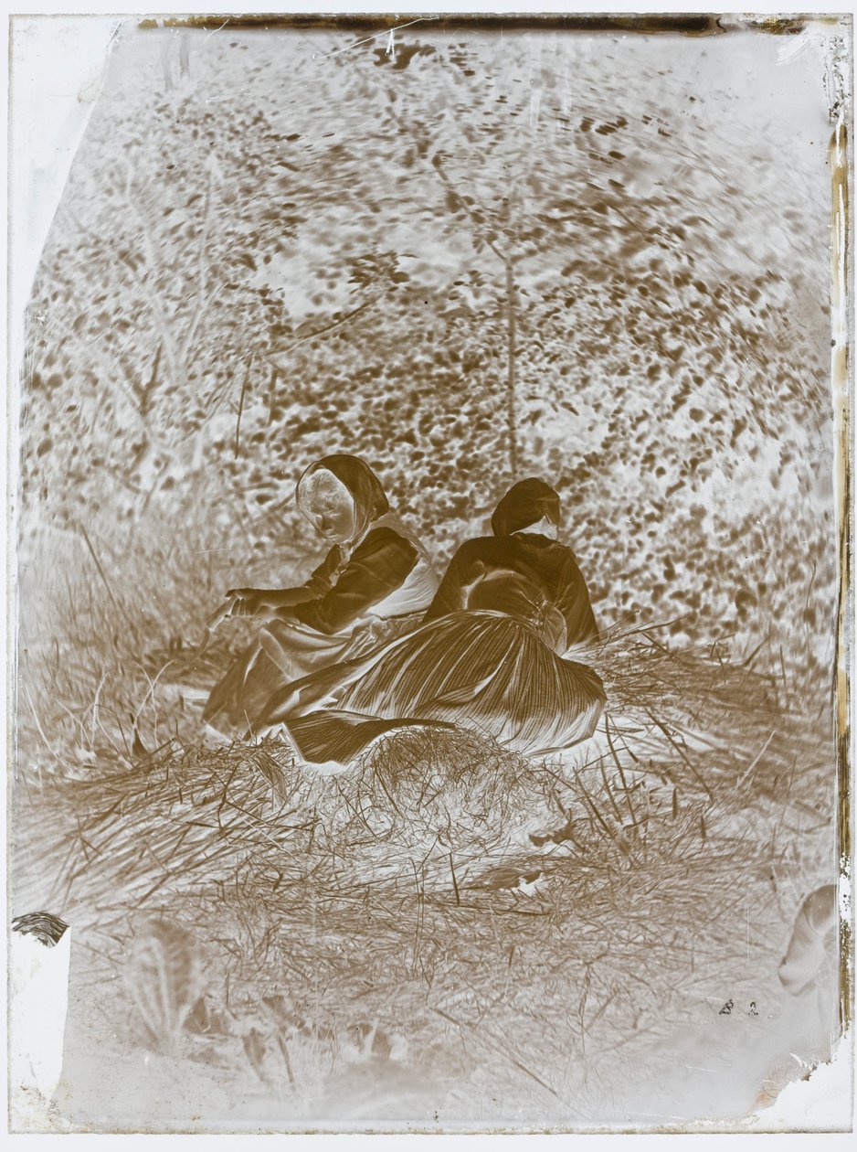 Deux paysannes assises - Auguste Giraudon