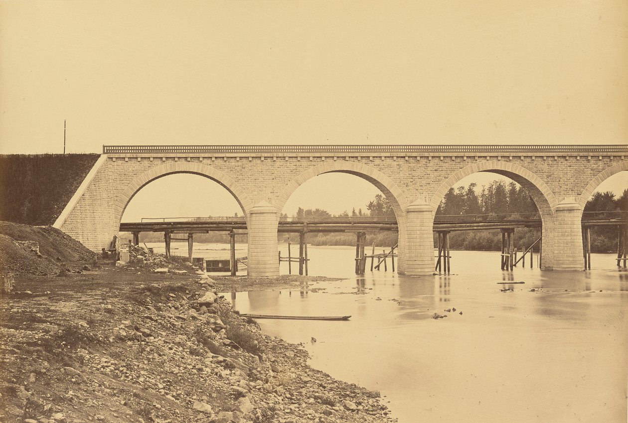 Viaduc sur La Loire à Andrezieux - Auguste Hippolyte Collard