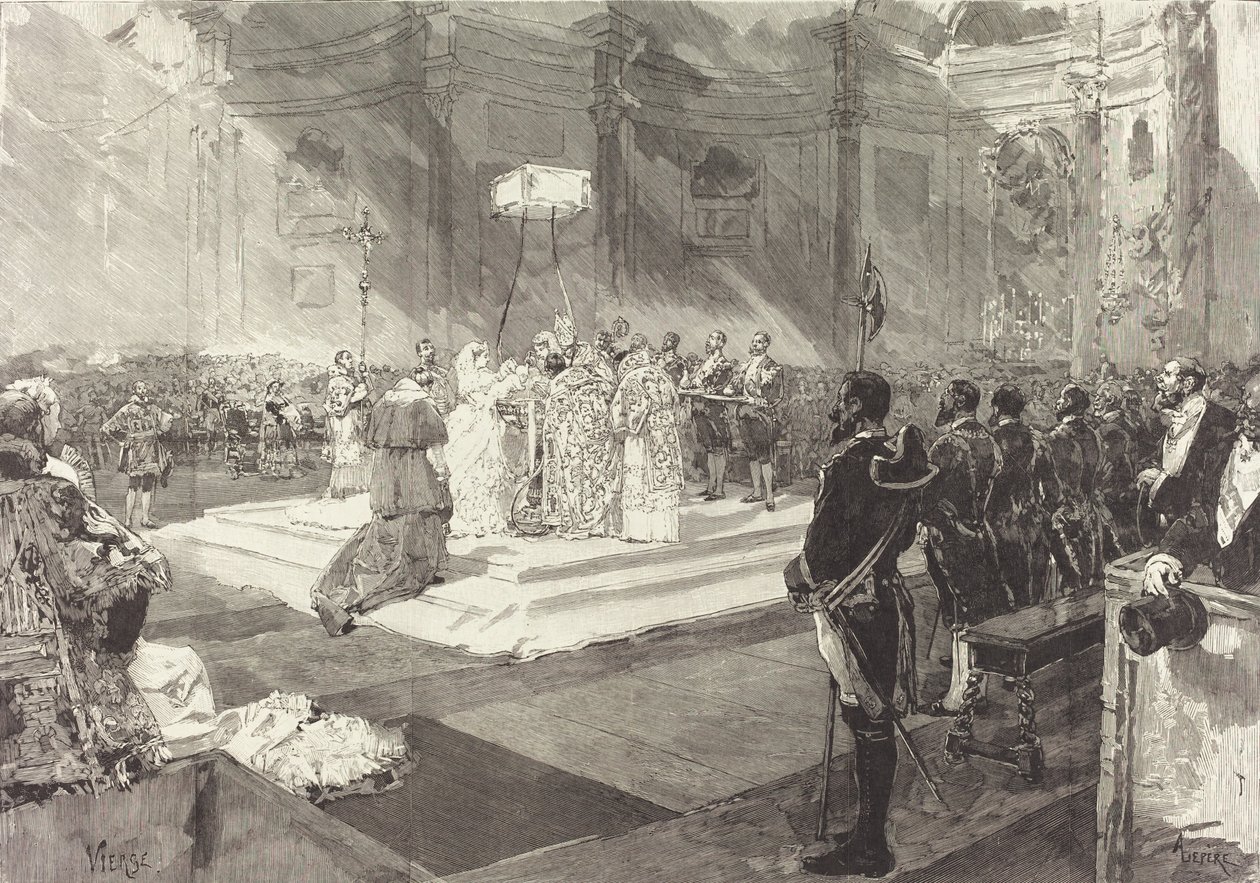 Baptême royal à la cour d