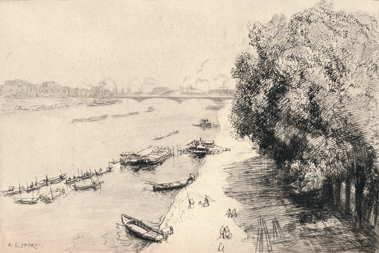 La Seine au Pont National, 1915 - Auguste Louis Lepère