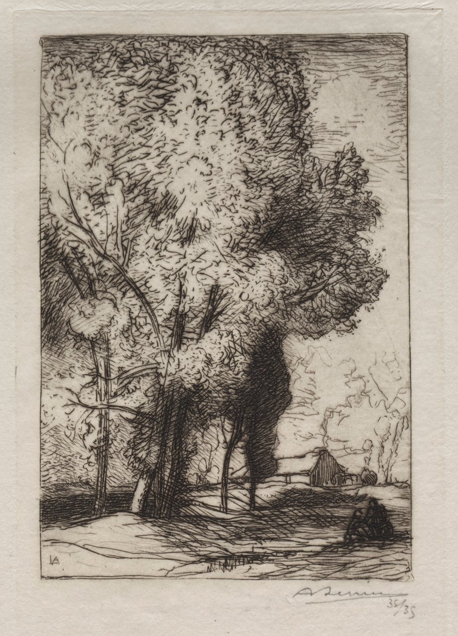 Bourrine dans les Peupliers - Auguste Louis Lepère