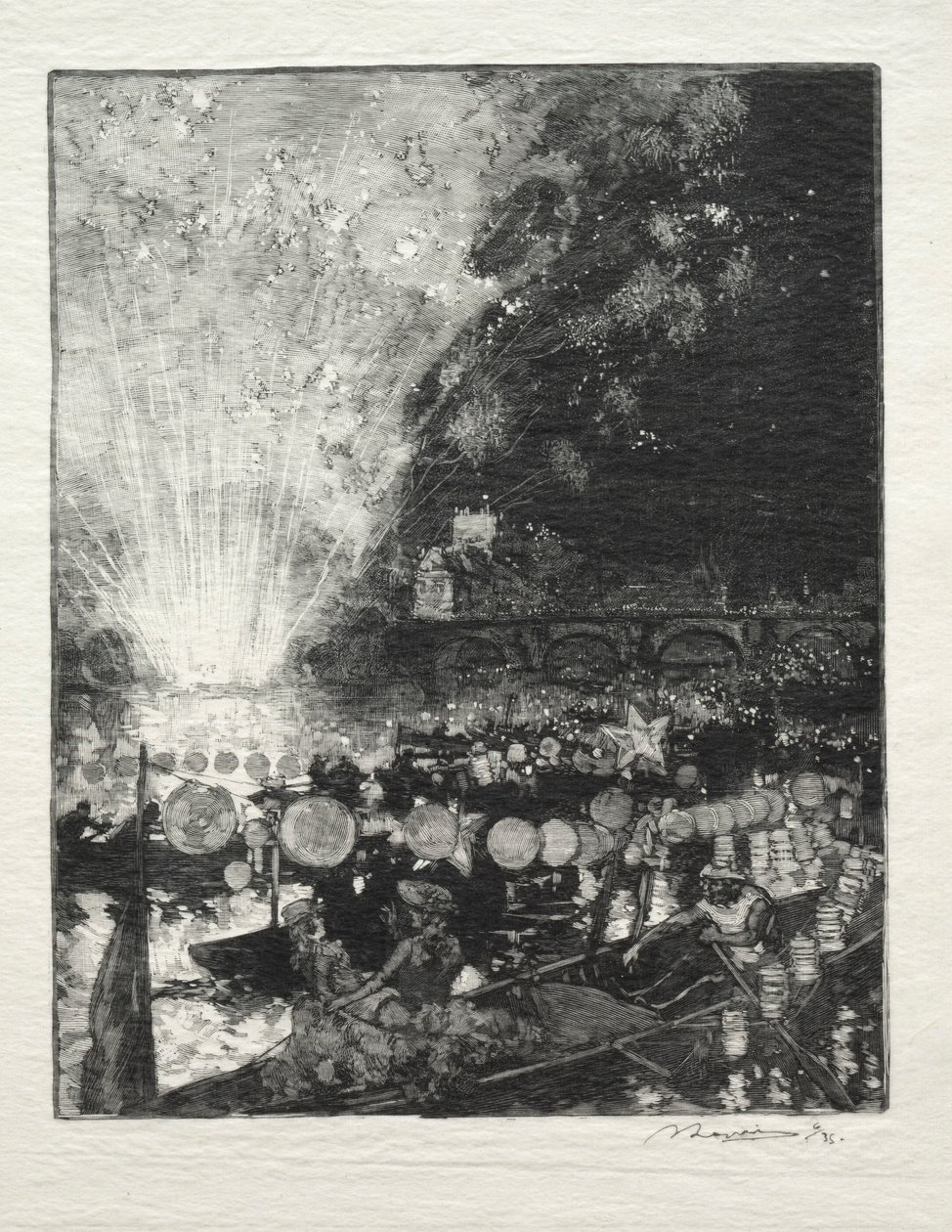 Fête vénitienne - Auguste Louis Lepère