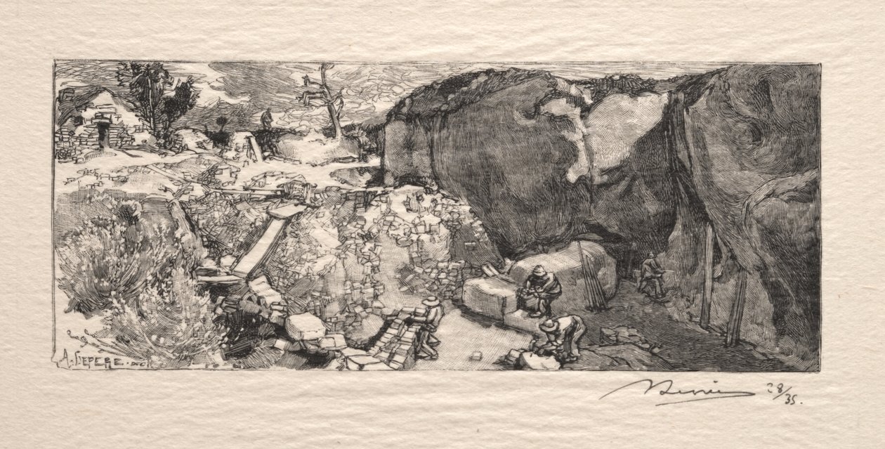 La Carrière de grès - Auguste Louis Lepère