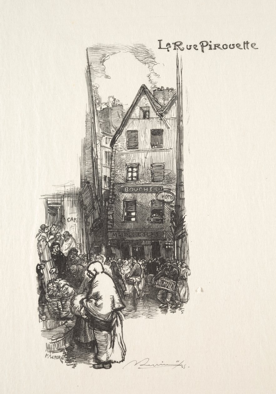 La Rue Pirouette - Auguste Louis Lepère